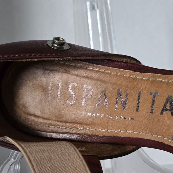 Hispanitas Brown Multi Strappy Heels Size 38 US 7 - Picture 8 of 11